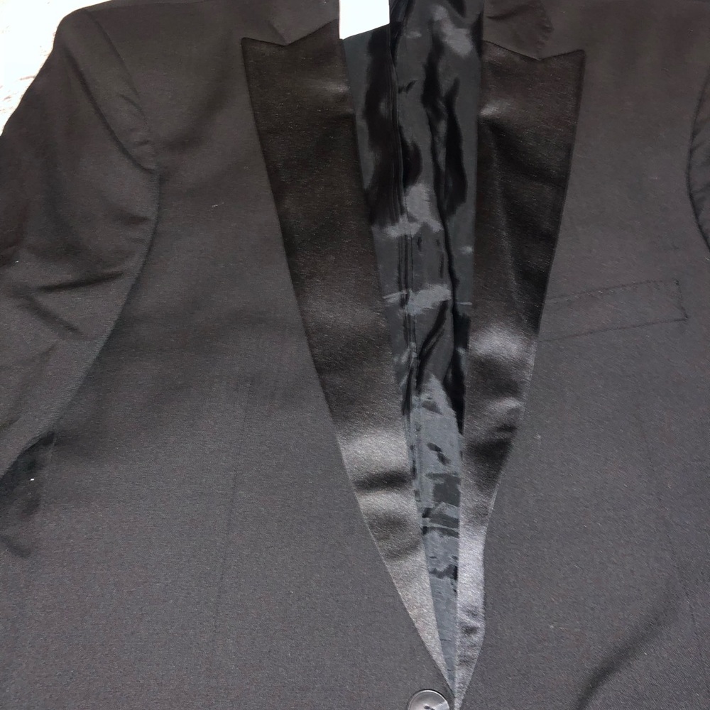 J.Lindeberg TUX WOOL TUXEDO BLK BLAZER SIZE 46/36 - Picture 3 of 8